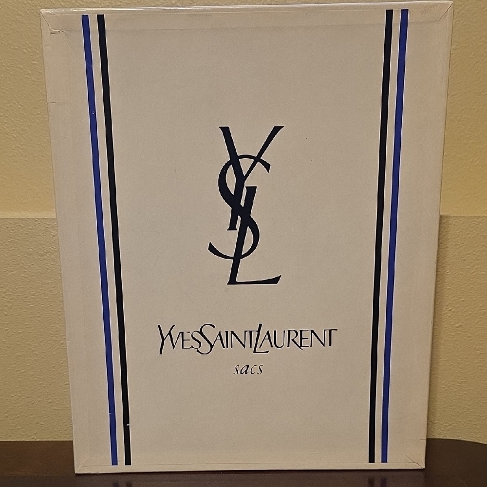 Yves Saint Laurent Vintage Black Woven Crossbody Bag With Box And COA - Picture 3 of 14